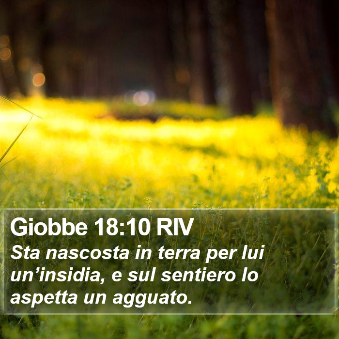 Giobbe 18:10 RIV Bible Study