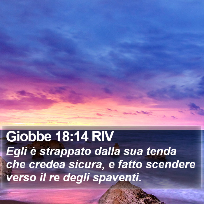 Giobbe 18:14 RIV Bible Study