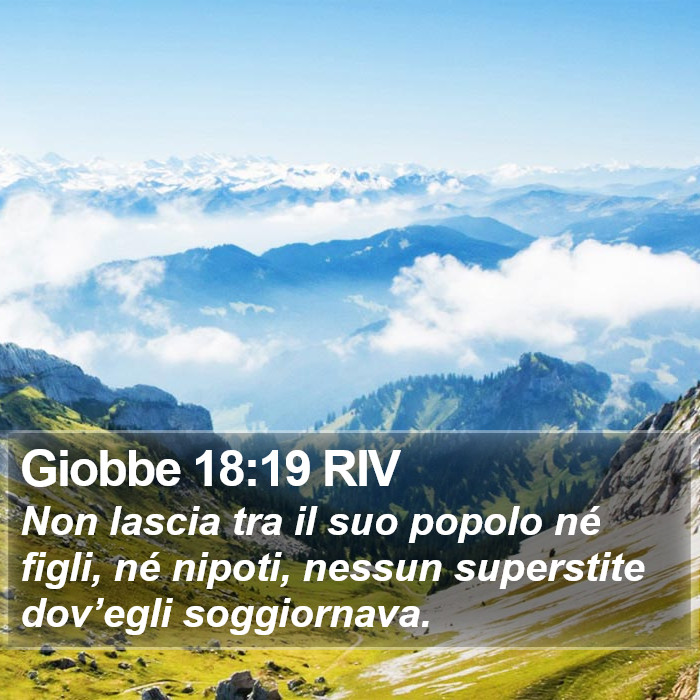 Giobbe 18:19 RIV Bible Study