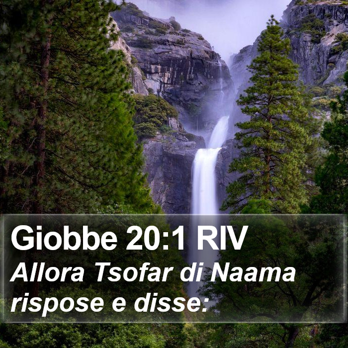 Giobbe 20:1 RIV Bible Study