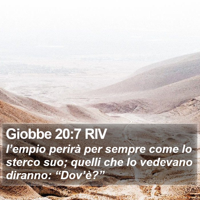 Giobbe 20:7 RIV Bible Study