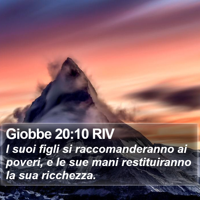 Giobbe 20:10 RIV Bible Study