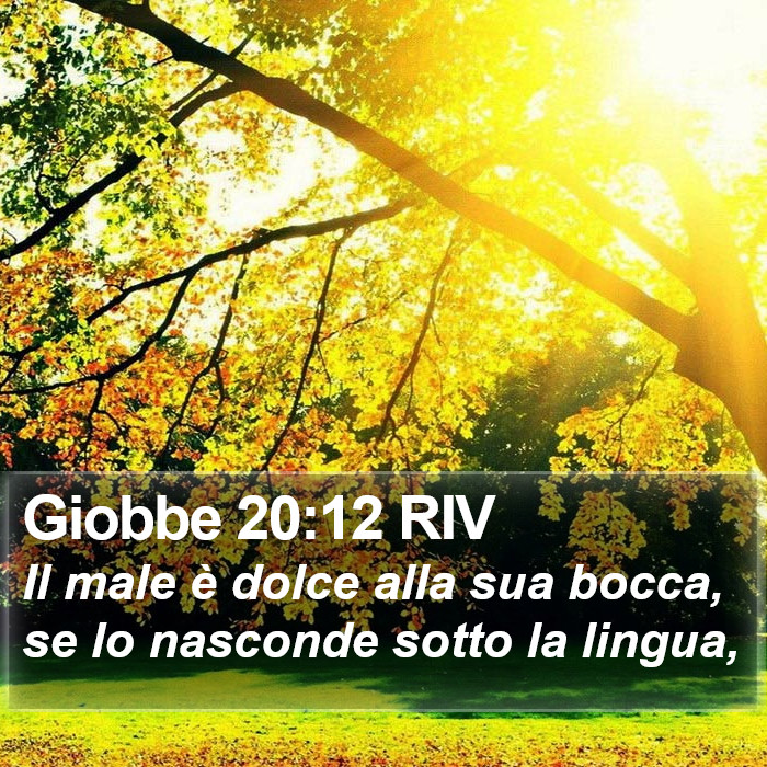 Giobbe 20:12 RIV Bible Study