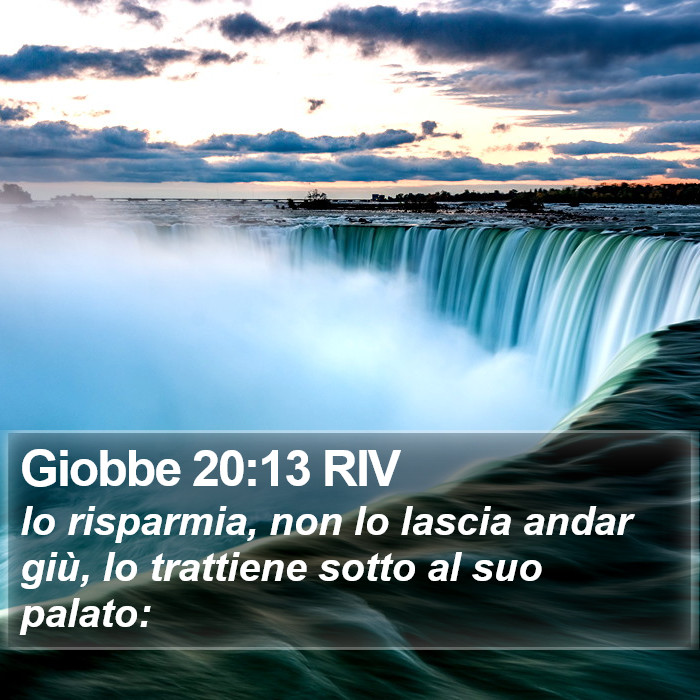 Giobbe 20:13 RIV Bible Study