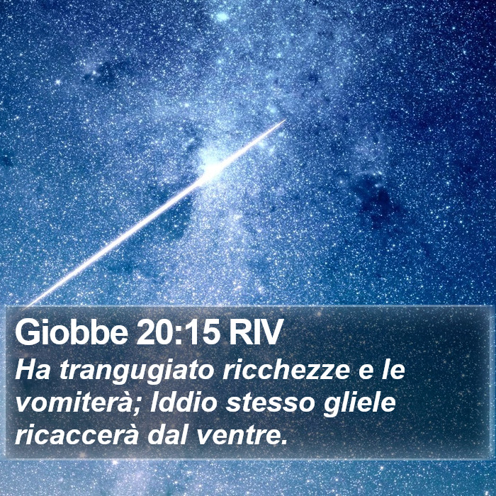 Giobbe 20:15 RIV Bible Study