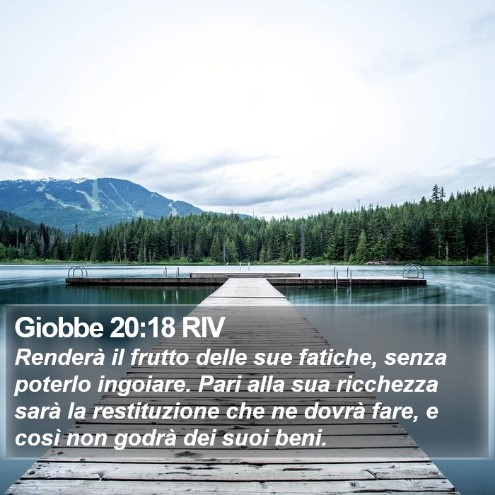 Giobbe 20:18 RIV Bible Study