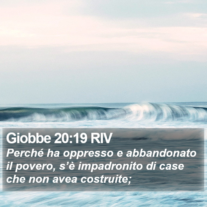 Giobbe 20:19 RIV Bible Study