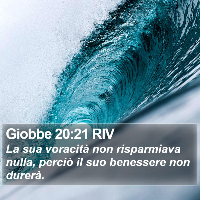 Giobbe 20:21 RIV Bible Study