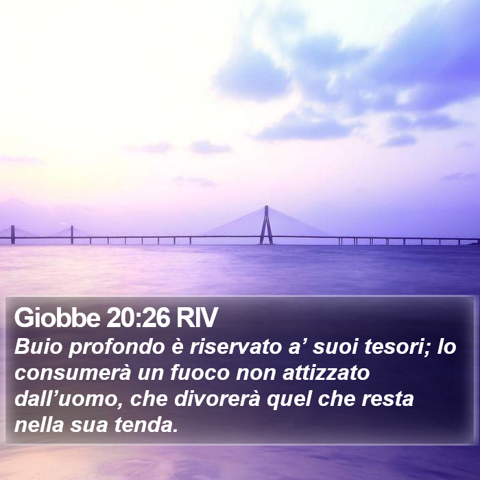 Giobbe 20:26 RIV Bible Study