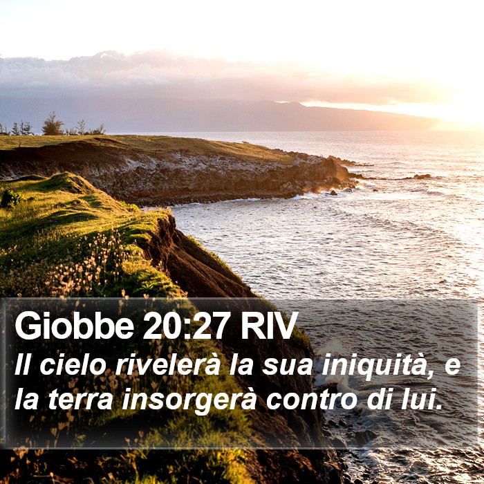 Giobbe 20:27 RIV Bible Study