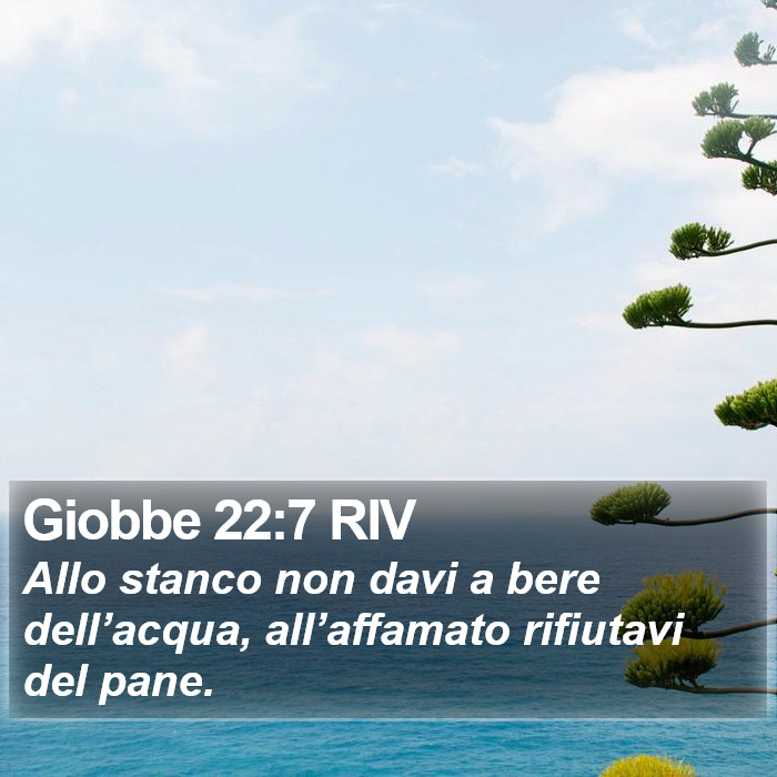Giobbe 22:7 RIV Bible Study