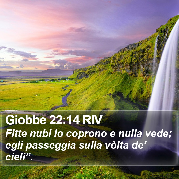 Giobbe 22:14 RIV Bible Study