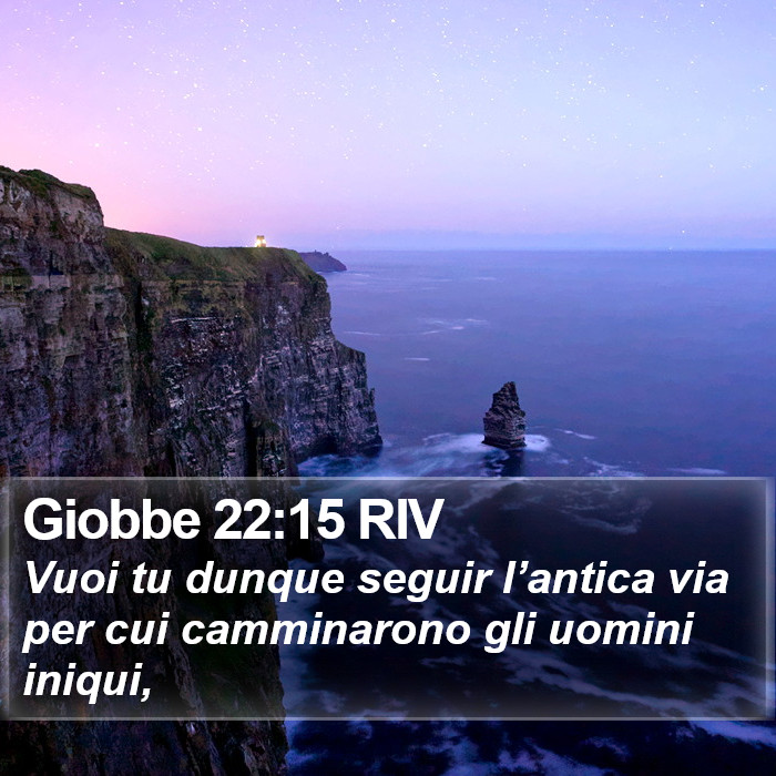 Giobbe 22:15 RIV Bible Study