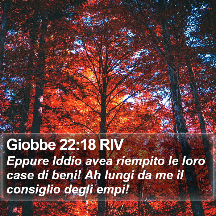 Giobbe 22:18 RIV Bible Study