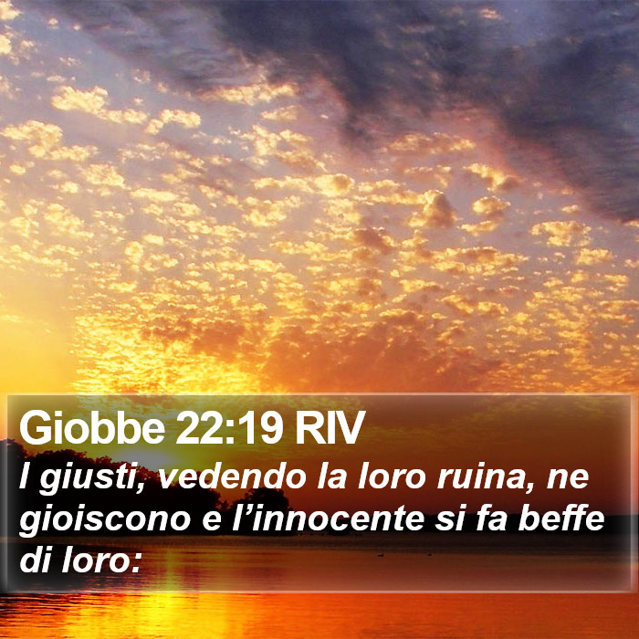 Giobbe 22:19 RIV Bible Study