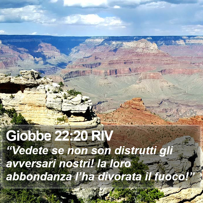 Giobbe 22:20 RIV Bible Study