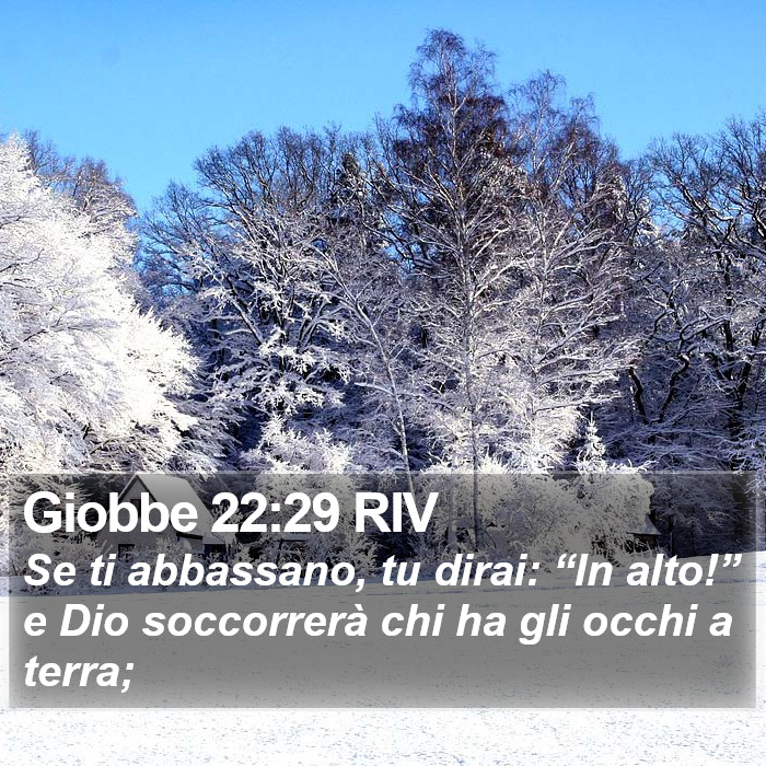 Giobbe 22:29 RIV Bible Study