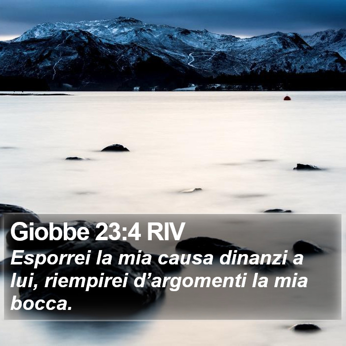 Giobbe 23:4 RIV Bible Study
