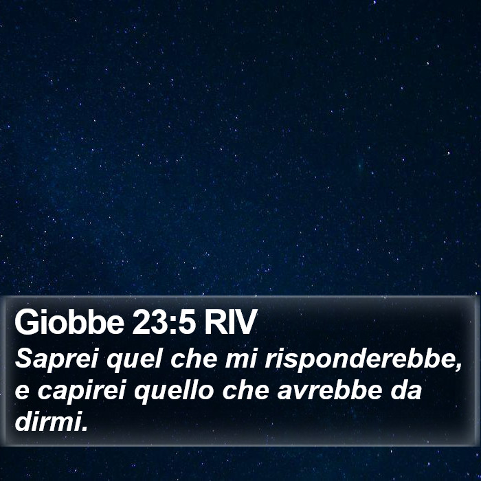 Giobbe 23:5 RIV Bible Study