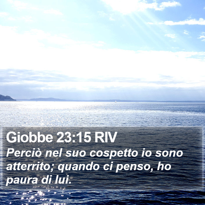 Giobbe 23:15 RIV Bible Study