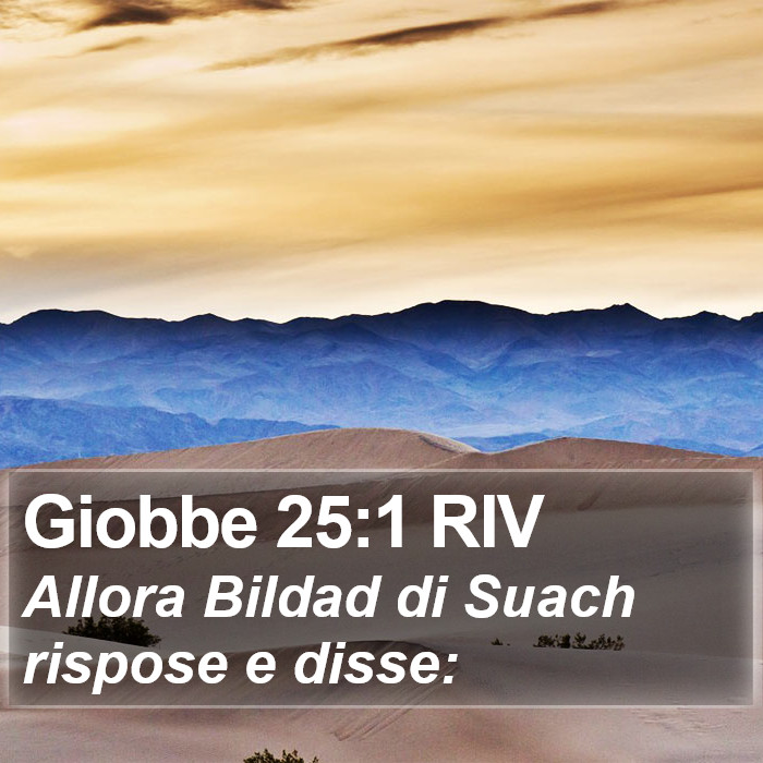 Giobbe 25:1 RIV Bible Study