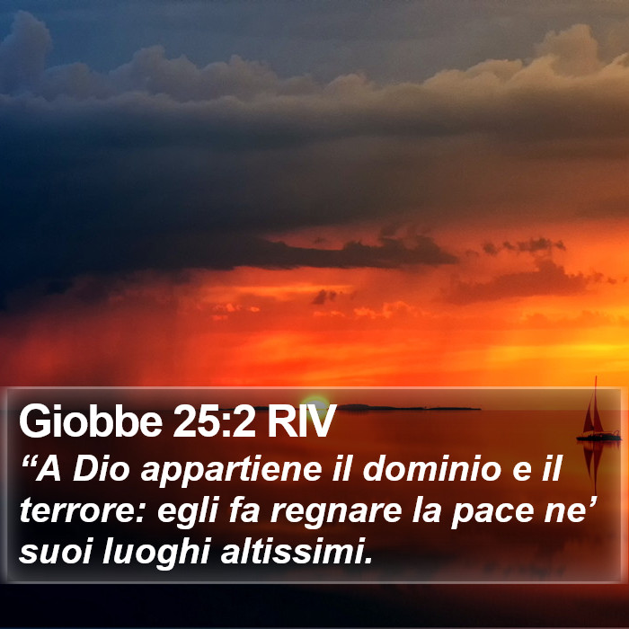 Giobbe 25:2 RIV Bible Study