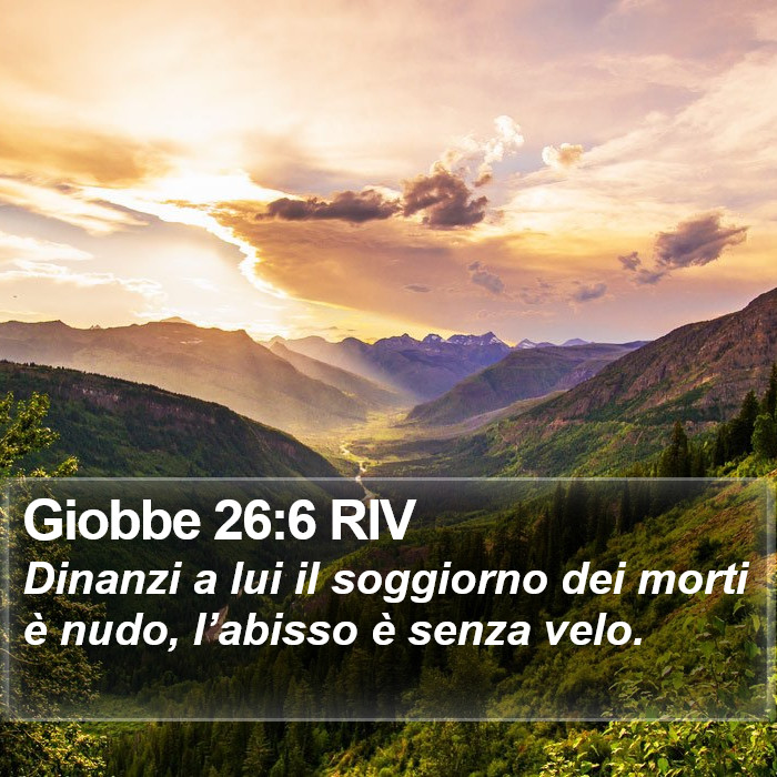 Giobbe 26:6 RIV Bible Study