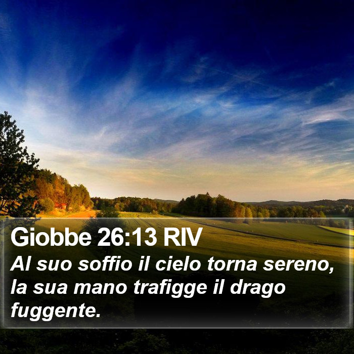 Giobbe 26:13 RIV Bible Study