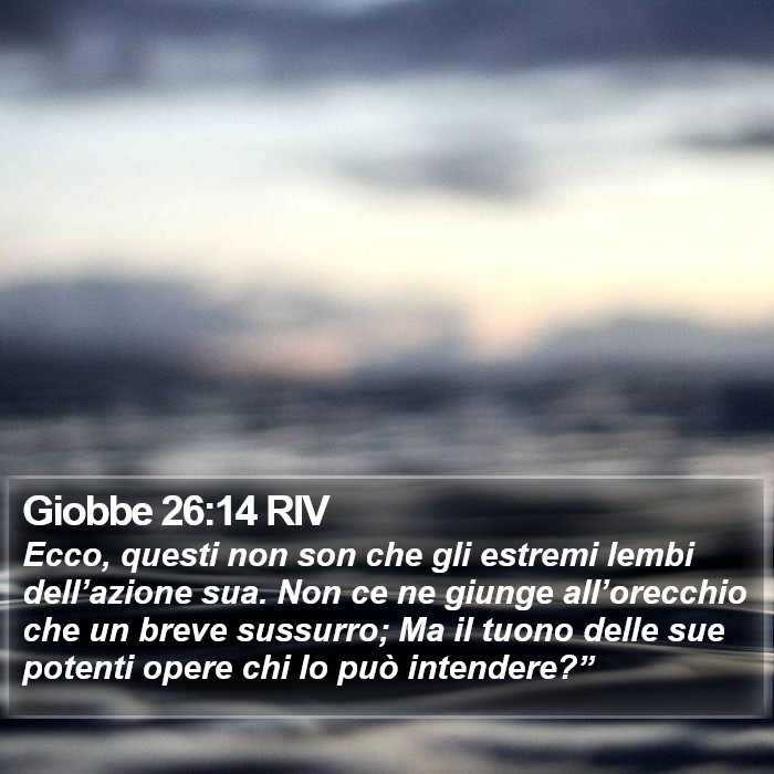 Giobbe 26:14 RIV Bible Study