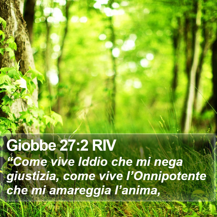 Giobbe 27:2 RIV Bible Study
