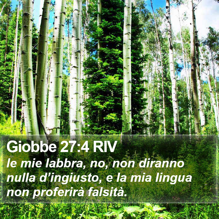 Giobbe 27:4 RIV Bible Study
