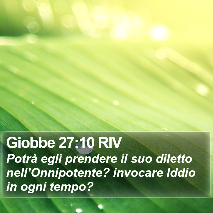 Giobbe 27:10 RIV Bible Study