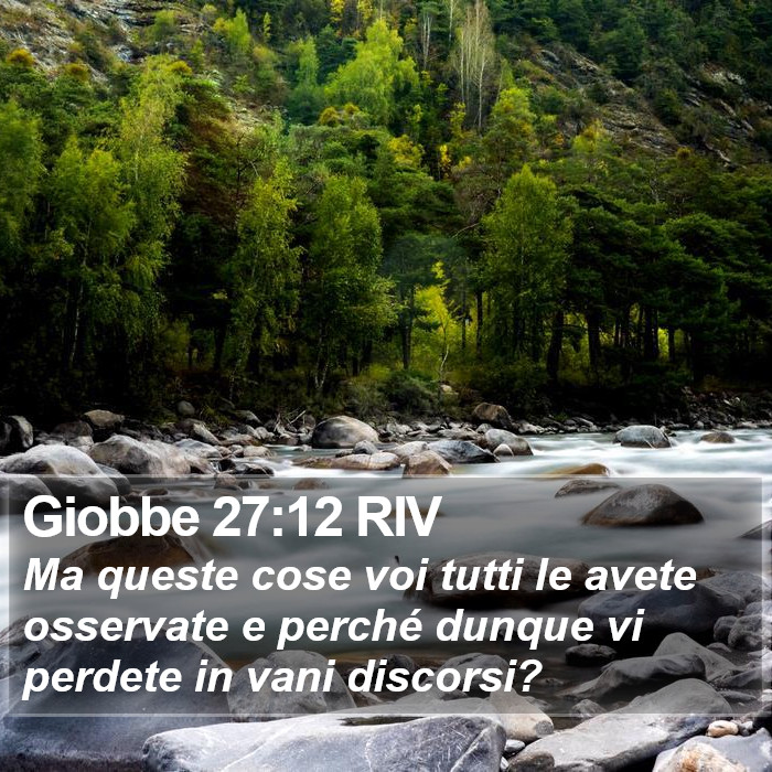 Giobbe 27:12 RIV Bible Study