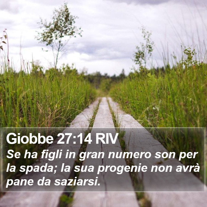 Giobbe 27:14 RIV Bible Study