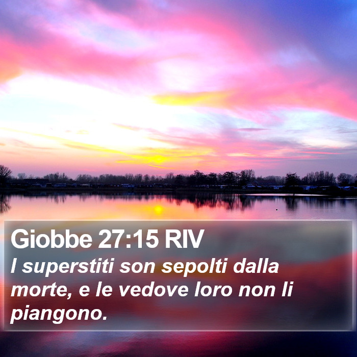 Giobbe 27:15 RIV Bible Study