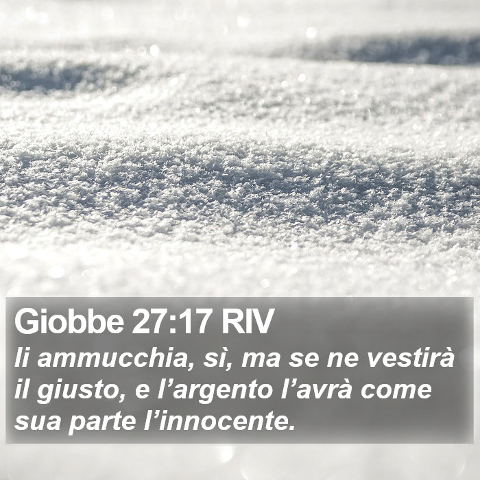 Giobbe 27:17 RIV Bible Study