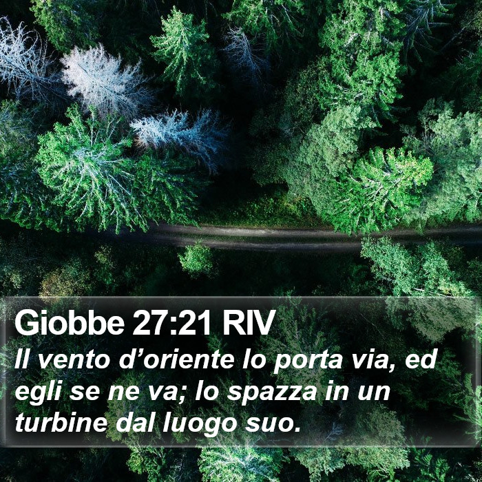 Giobbe 27:21 RIV Bible Study