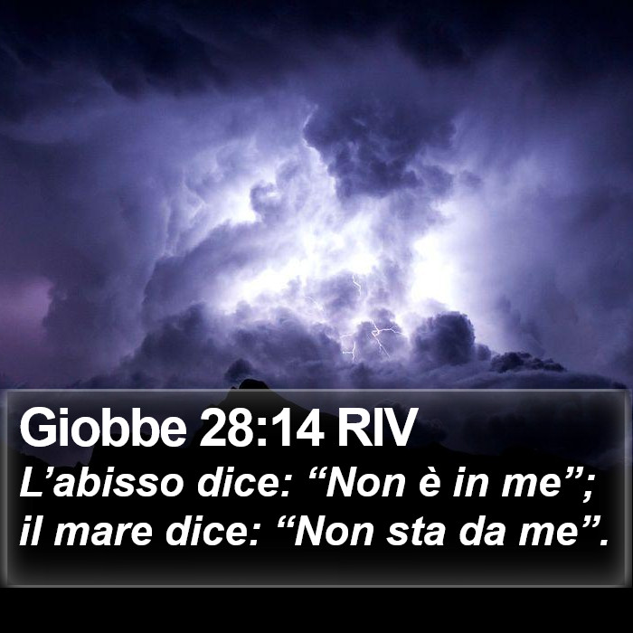 Giobbe 28:14 RIV Bible Study