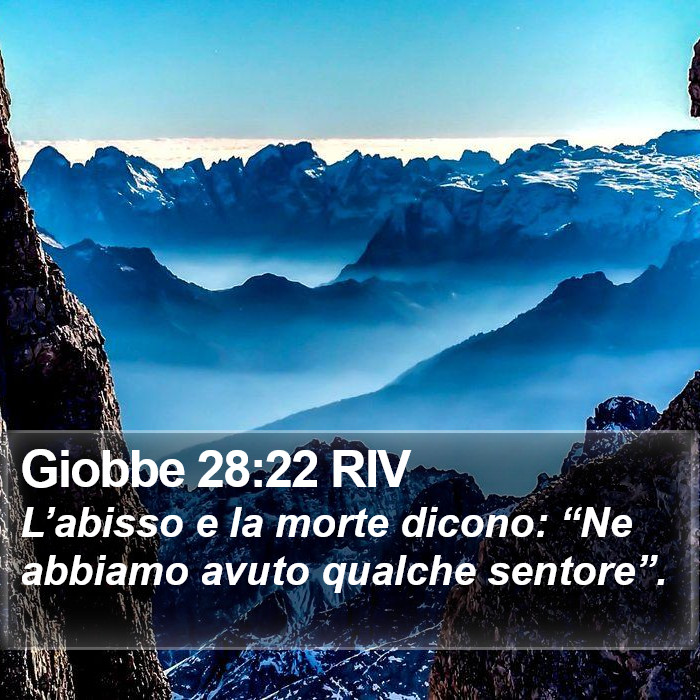 Giobbe 28:22 RIV Bible Study