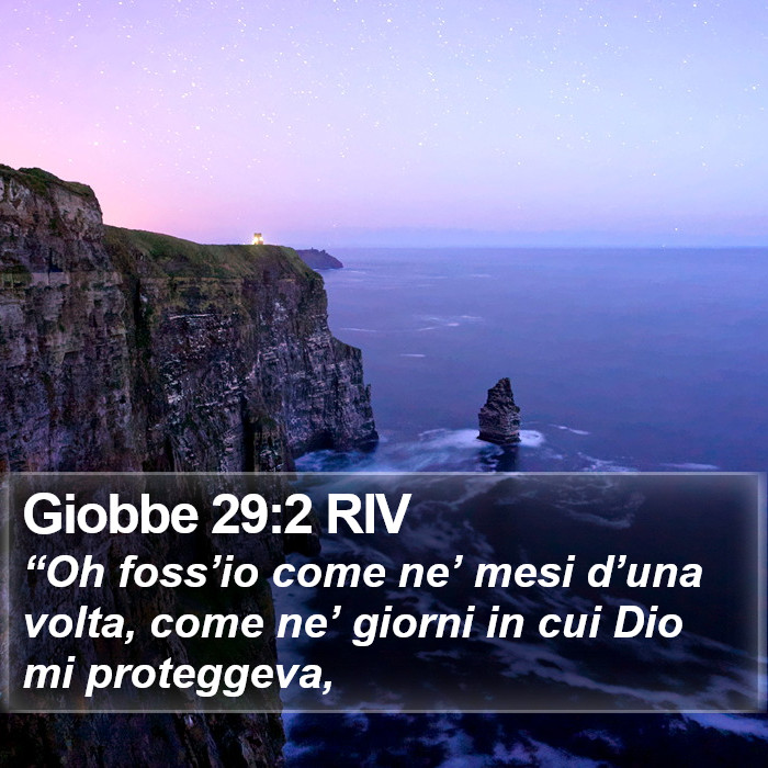 Giobbe 29:2 RIV Bible Study
