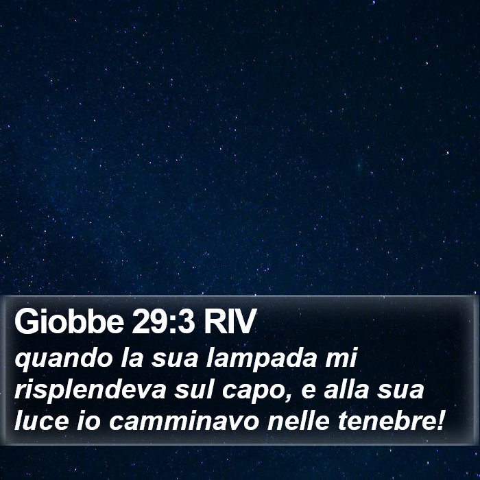 Giobbe 29:3 RIV Bible Study