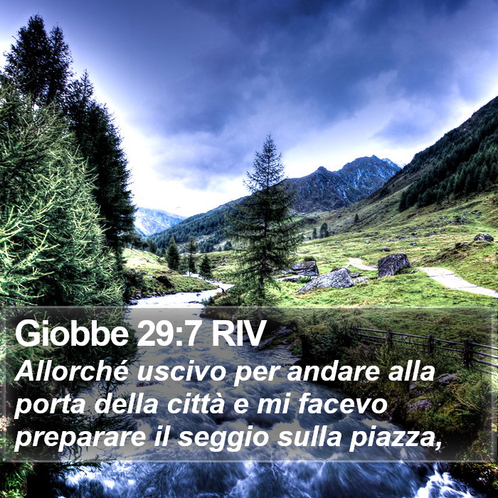 Giobbe 29:7 RIV Bible Study