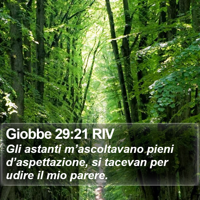 Giobbe 29:21 RIV Bible Study