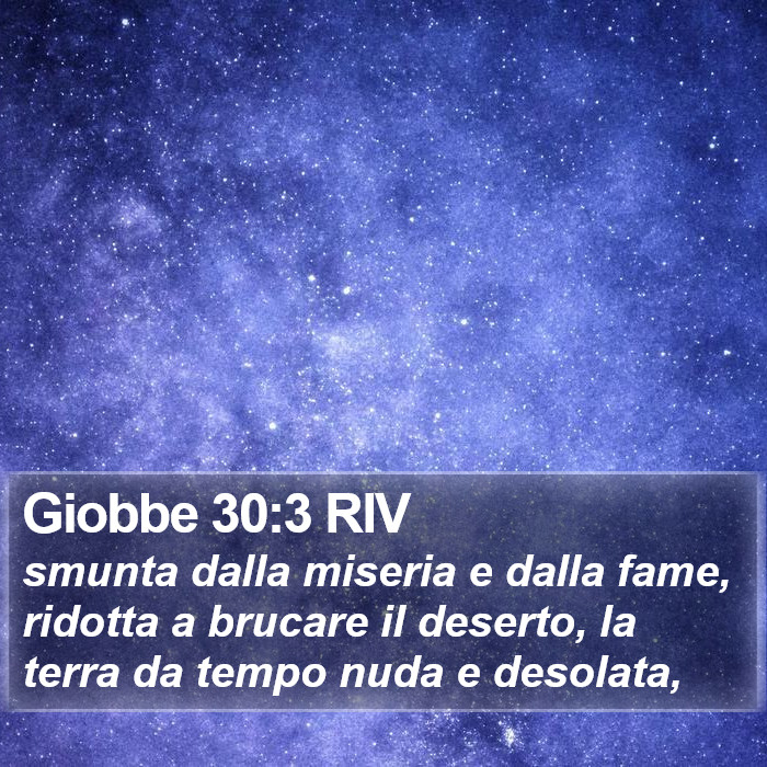 Giobbe 30:3 RIV Bible Study