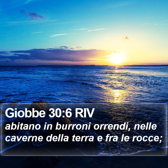 Giobbe 30:6 RIV Bible Study