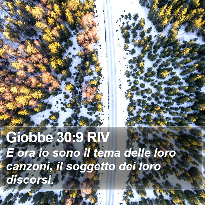 Giobbe 30:9 RIV Bible Study