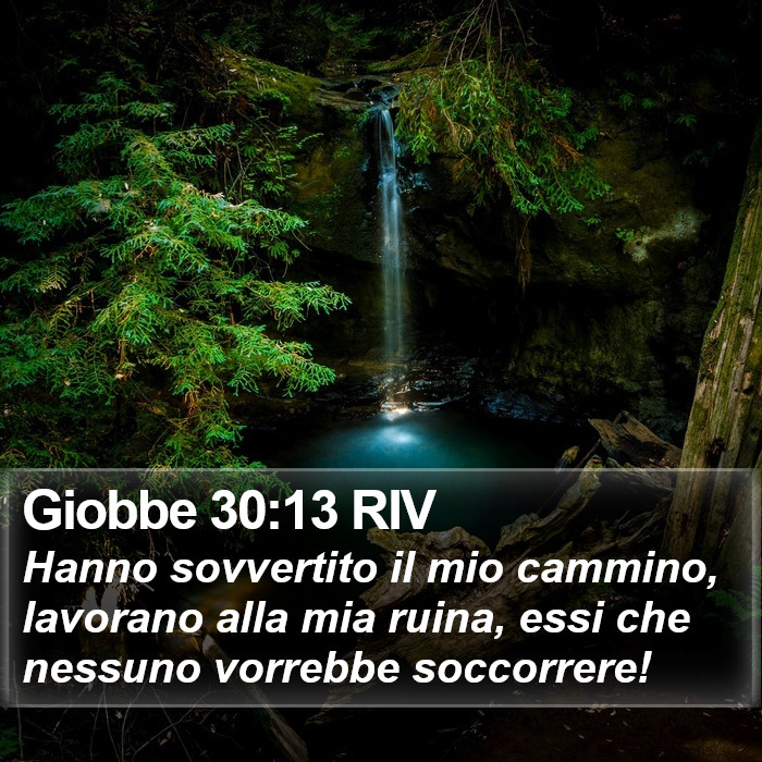 Giobbe 30:13 RIV Bible Study