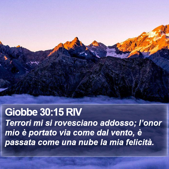 Giobbe 30:15 RIV Bible Study