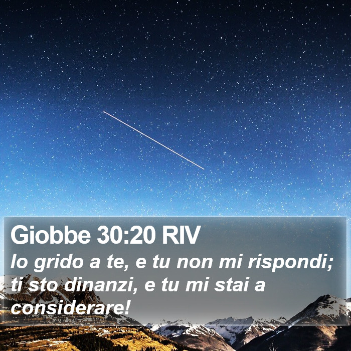 Giobbe 30:20 RIV Bible Study