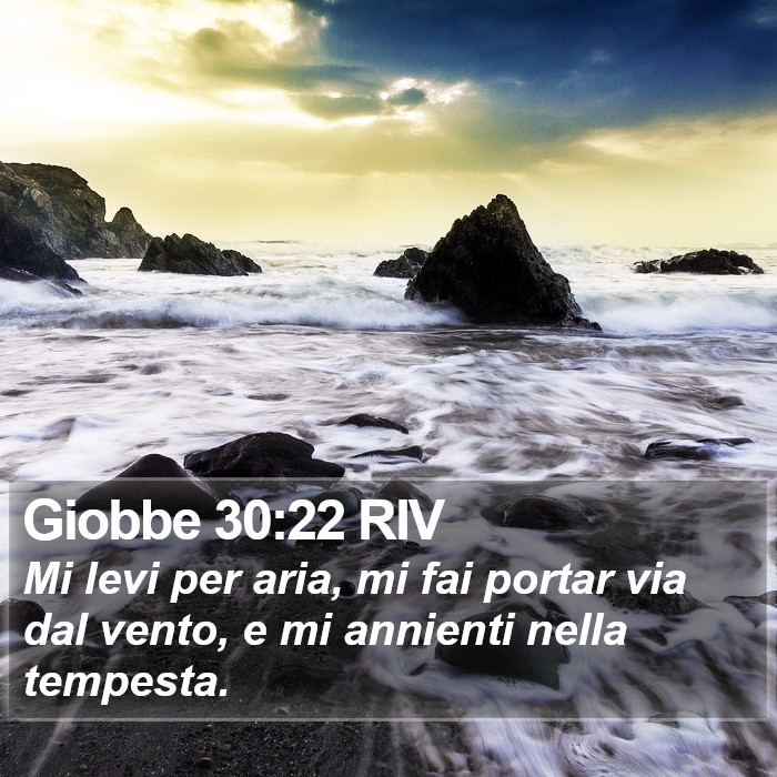 Giobbe 30:22 RIV Bible Study